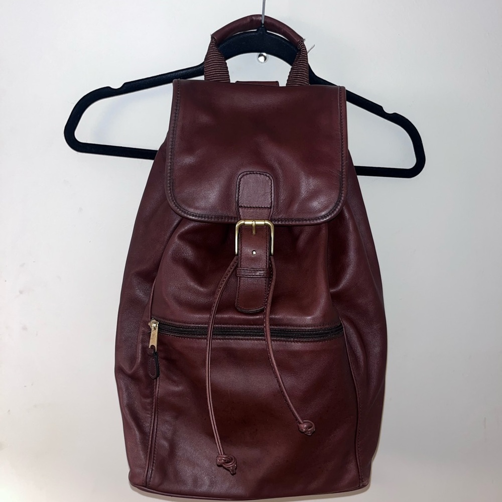 Coach Rich Brown Leather Backpack